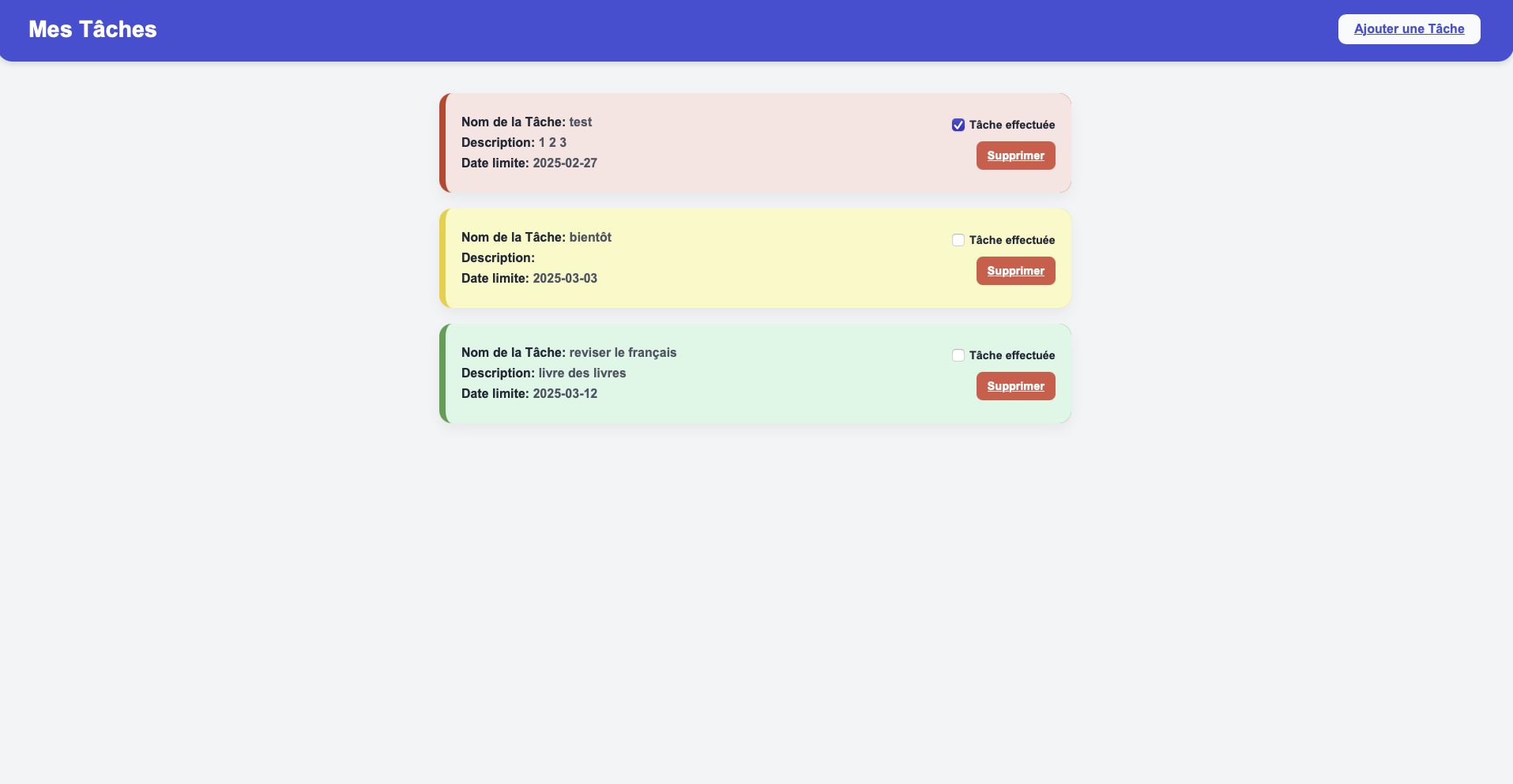 Application To Do List